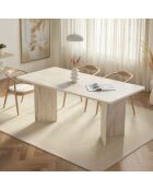 Table à manger Linza travertin - 180x75x90 cm