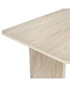 Table à manger Linza travertin - 180x75x90 cm