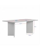 Table à manger Linza travertin - 180x75x90 cm