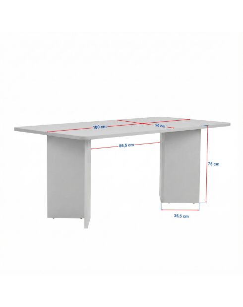 Table à manger Linza travertin - 180x75x90 cm
