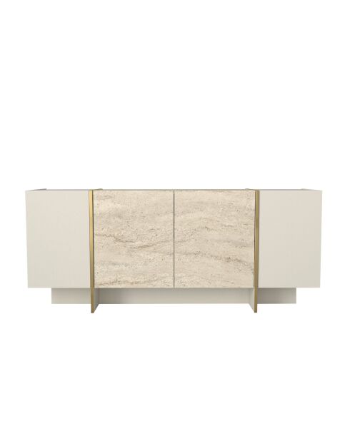 Console Veyron travertin/grès - 180x75,5x46,6 cm