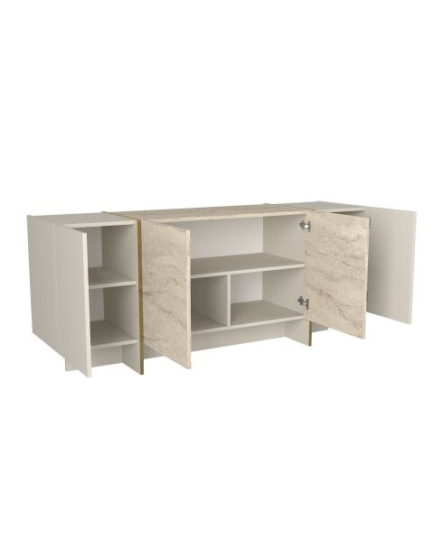 Console Veyron travertin/grès - 180x75,5x46,6 cm