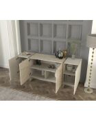 Console Veyron travertin/grès - 180x75,5x46,6 cm