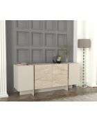Console Veyron travertin/grès - 180x75,5x46,6 cm