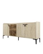 Console Venedik noyer/travertin - 180x78x35 cm