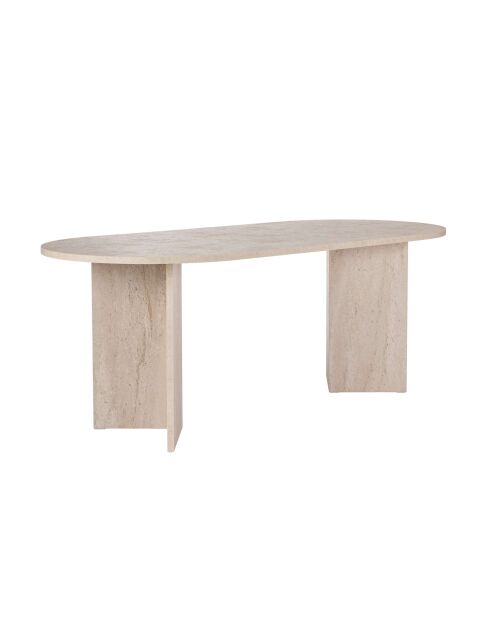 Mesa de comedor Sabella de travertino - 200x75x90 cm