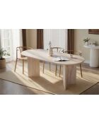 Mesa de comedor Sabella de travertino - 200x75x90 cm