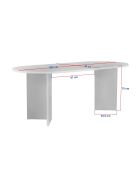 Mesa de comedor Sabella de travertino - 200x75x90 cm