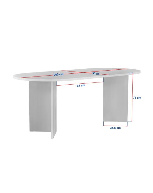 Mesa de comedor Sabella de travertino - 200x75x90 cm