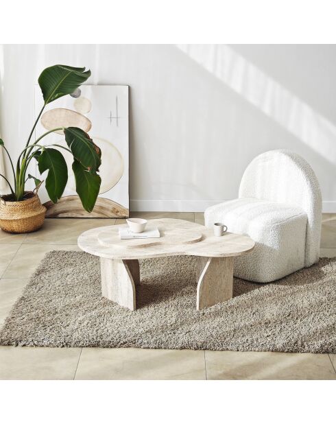 Salontafel fondue travertijn - 105x35x65 cm