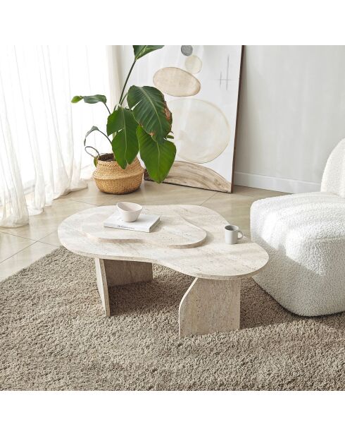 Salontafel fondue travertijn - 105x35x65 cm