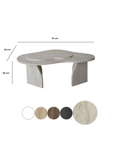 Salontafel fondue travertijn - 105x35x65 cm