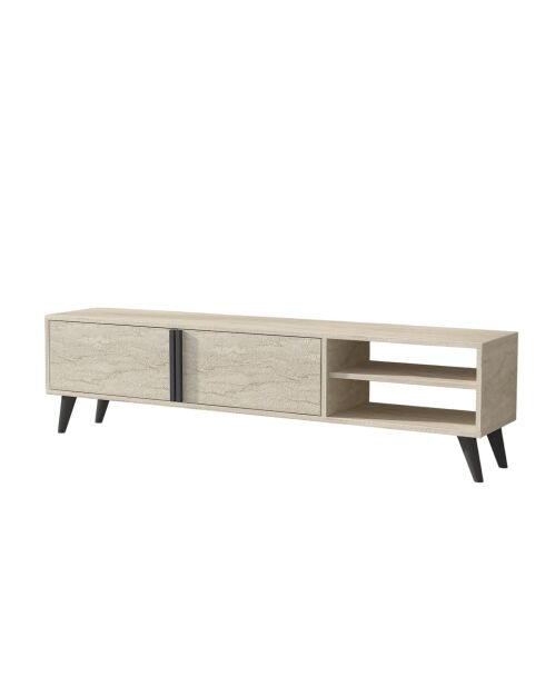 Meuble TV Benoît travertin - 160x35x29,6 cm