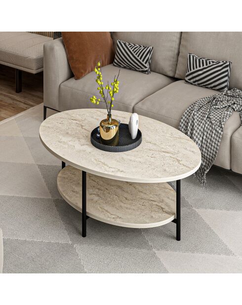 Élis Couchtisch aus Travertin - 90x36x60 cm