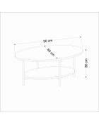 Élis Couchtisch aus Travertin - 90x36x60 cm