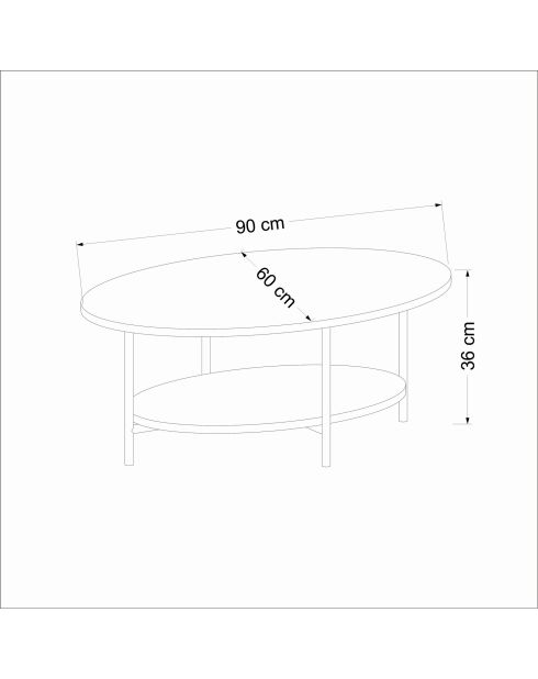Élis Couchtisch aus Travertin - 90x36x60 cm