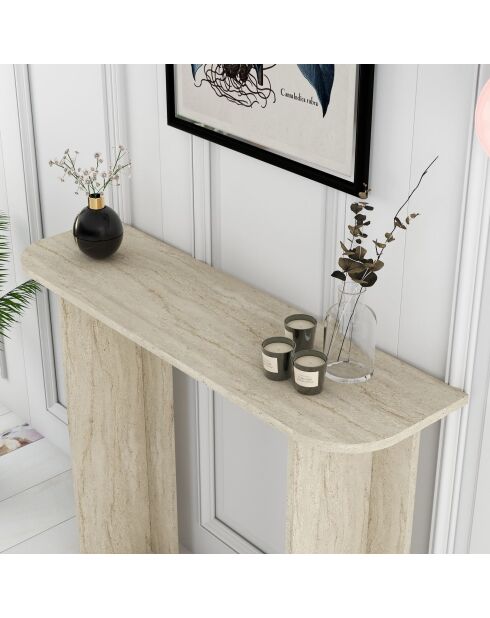 Consolle in travertino di Modena - 105x85x30 cm