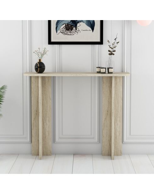 Consolle in travertino di Modena - 105x85x30 cm