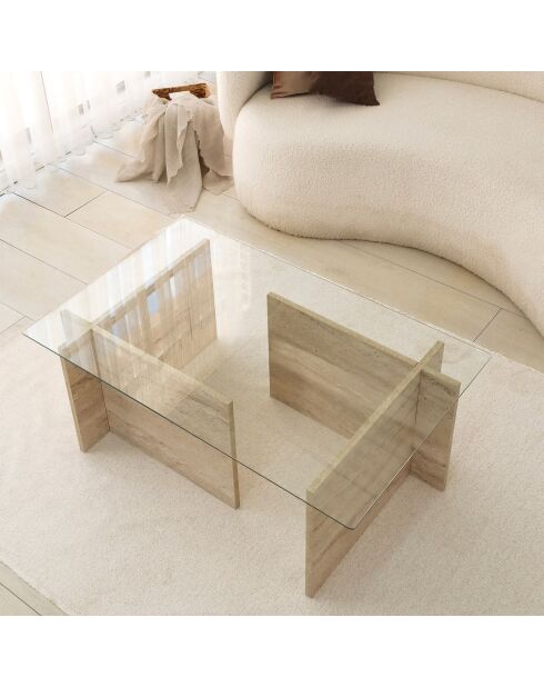 Transparenter Couchtisch Nouvelle Évasion - 105x40x65 cm