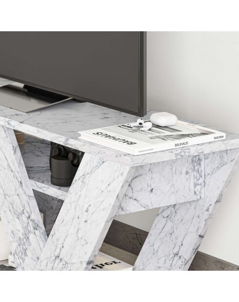 Pipralla Carrara marmeren tv-meubel - 110x40x30 cm