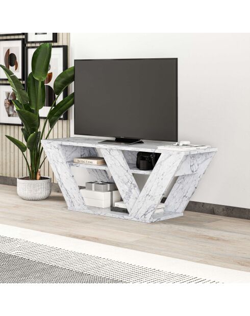 Pipralla Carrara marmeren tv-meubel - 110x40x30 cm