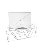 Pipralla Carrara-Fernsehtisch aus Marmor - 110x40x30 cm