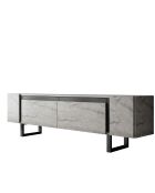 Yildiz travertijn/zwart tv-meubel - 180x50x30 cm