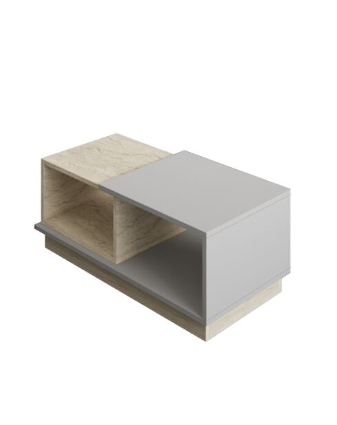 Concept Couchtisch Travertin/Grau - 90x36x45 cm