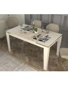 Veyron eettafel in travertijn/zandsteen - 145x76,2x85 cm