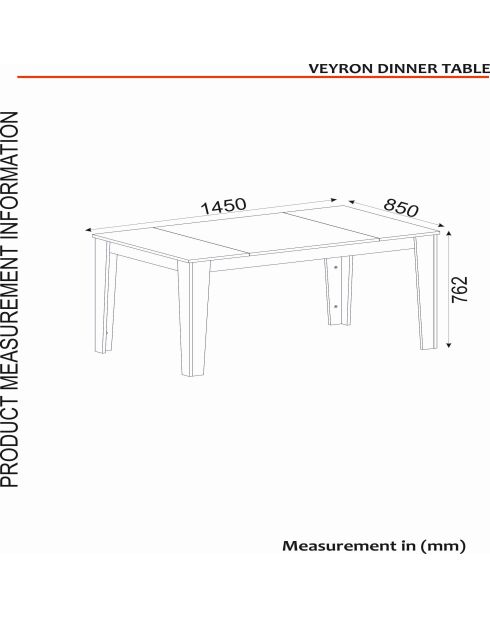 Veyron eettafel in travertijn/zandsteen - 145x76,2x85 cm