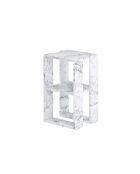 Mesita de noche Lonie de mármol de Carrara - 30x55x30 cm