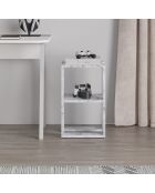 Mesita de noche Lonie de mármol de Carrara - 30x55x30 cm