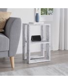 Mesita de noche Lonie de mármol de Carrara - 30x55x30 cm