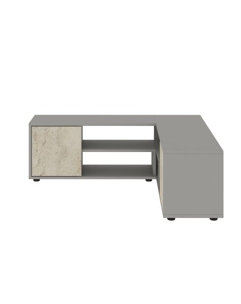 Mueble TV Rosa gris/travertino - 120-125x40x35 cm