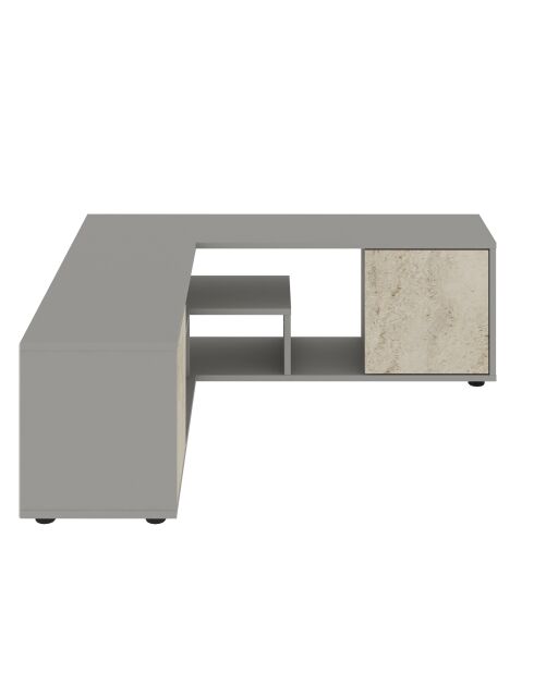 Mueble TV Rosa gris/travertino - 120-125x40x35 cm