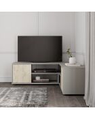 Mueble TV Rosa gris/travertino - 120-125x40x35 cm