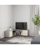 Mueble TV Rosa gris/travertino - 120-125x40x35 cm
