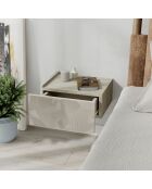 Mesita de noche Onda de piedra arenisca/travertino v2, 38,4 x 18,5x31 cm