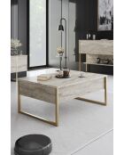 Luxe travertijn/gouden woonkamermeubelset - 180x30x47 cm