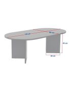 Salontafel van travertin zand/walnoot - 119x40x60 cm