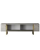 Meuble TV Yildiz travertin/or - 180x50x30 cm