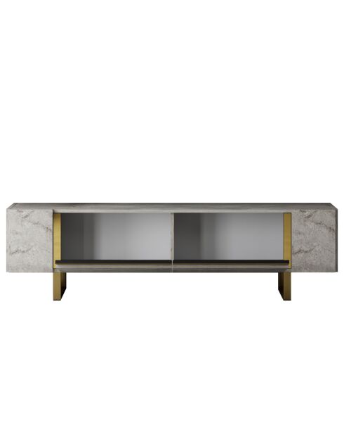 Meuble TV Yildiz travertin/or - 180x50x30 cm
