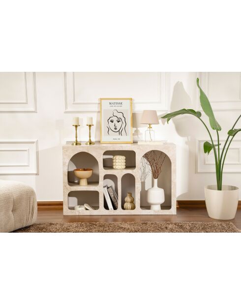 Consola Liva 120 traverten - 120x74x37 cm