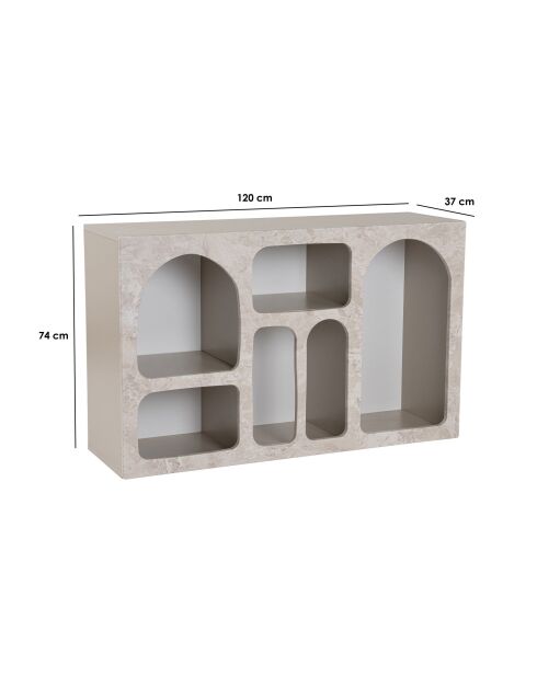 Consola Liva 120 traverten - 120x74x37 cm
