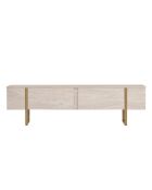 Meuble TV Onera travertin/or - 180x50x30 cm
