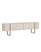Meuble TV Onera travertin/or - 180x50x30 cm