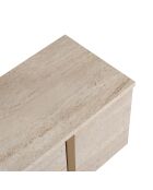Meuble TV Onera travertin/or - 180x50x30 cm