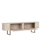 Meuble TV Onera travertin/or - 180x50x30 cm