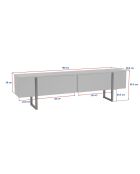 Meuble TV Onera travertin/or - 180x50x30 cm