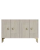 Consolle Lessi 120 bianco/travertino/oro - 120x75x32 cm